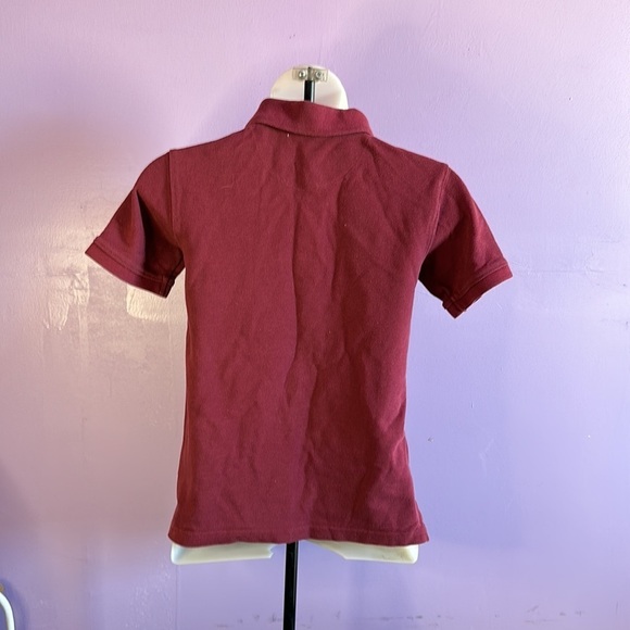 Kids George Burgundy Polo Shirt Size Medium – School Uniform - Picture 2 of 3